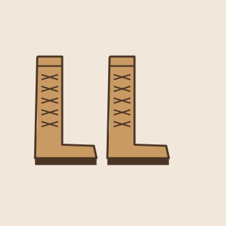 Illustration of a pair of leather boots