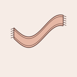 Illustration of a flowing silk scarf